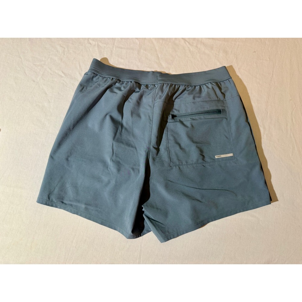 Vuori Course Short Lined 5 Inch Inseam Abyss Blue Mens Athletic Training Shorts - Picture 2 of 5